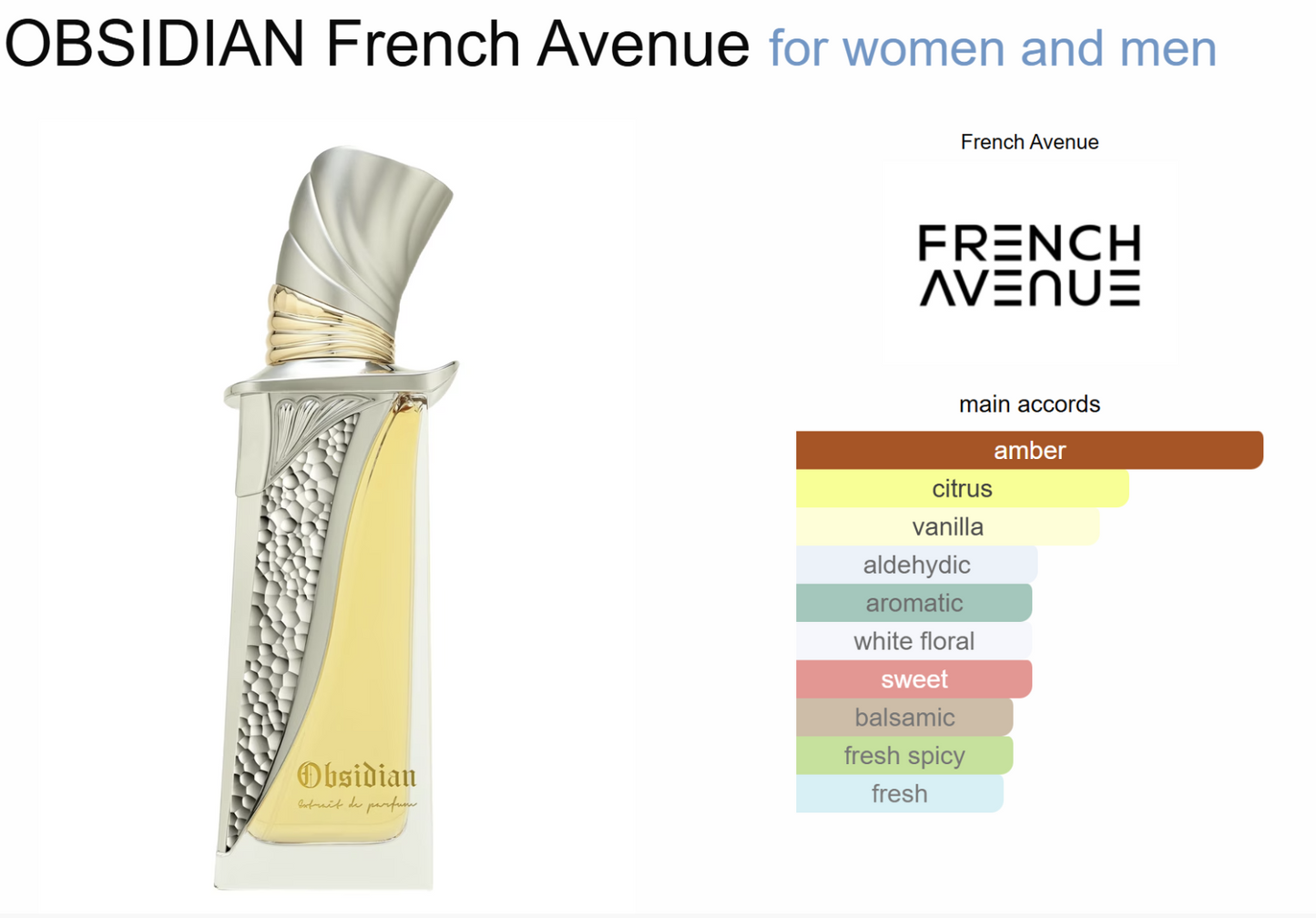 OBSIDIAN EXTRAIT DE PARFUM 100ml by French Avenue