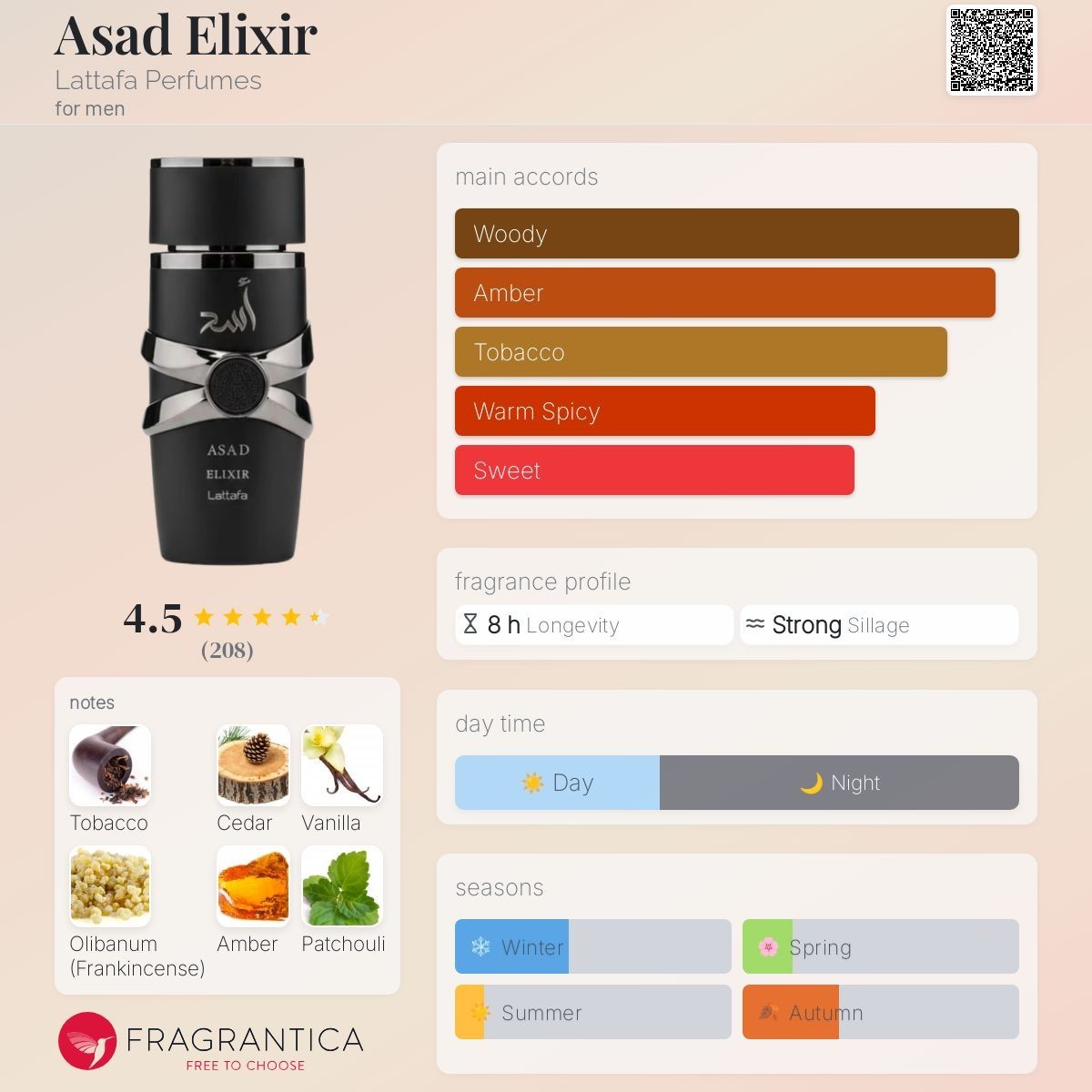 LATTAFA ASAD ELIXIR 3.4OZ EDP FOR MEN