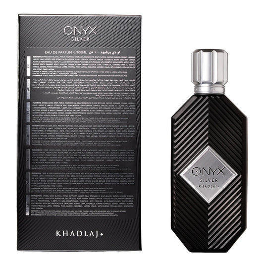 Khadlaj Onyx SILVER EDP for Men 3.4oz