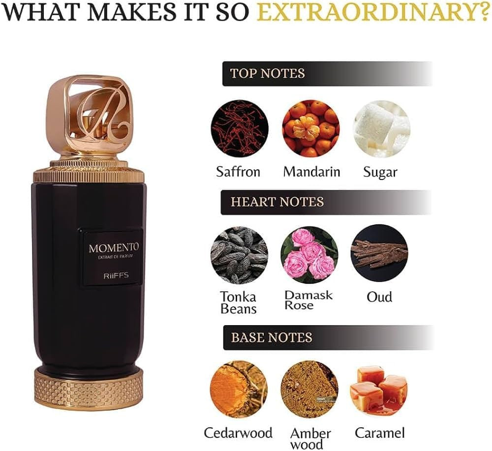 RIIFFS MOMENTO EXTRAIT DE PARFUM UNISEX 3.4 Oz / 100 ml