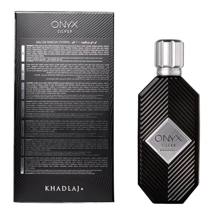Khadlaj Onyx SILVER EDP for Men 3.4oz