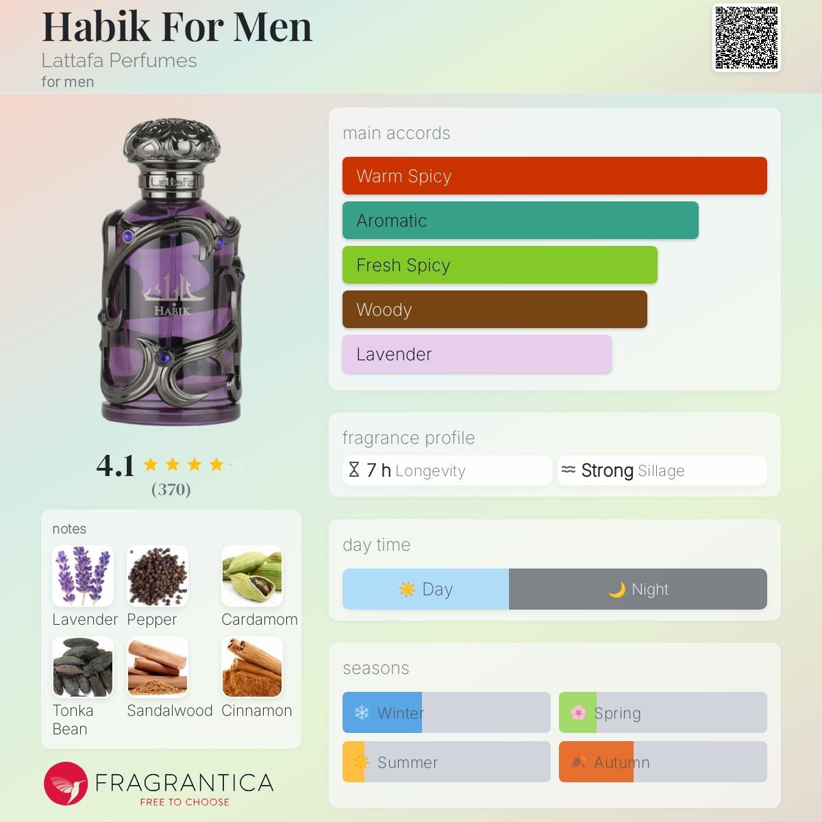 Lattafa Habik EDP 3.4 oz for Men