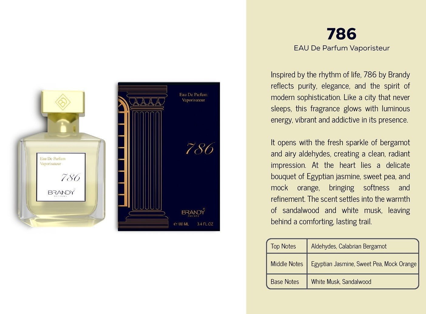 786 by Brandy Designs 3.4oz EDP UNISEX