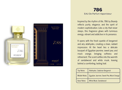 786 by Brandy Designs 3.4oz EDP UNISEX