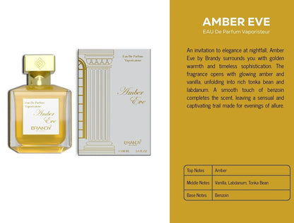 AMBER EVE by Brandy Designs 3.4oz/100ml Eau De Parfum UNISEX